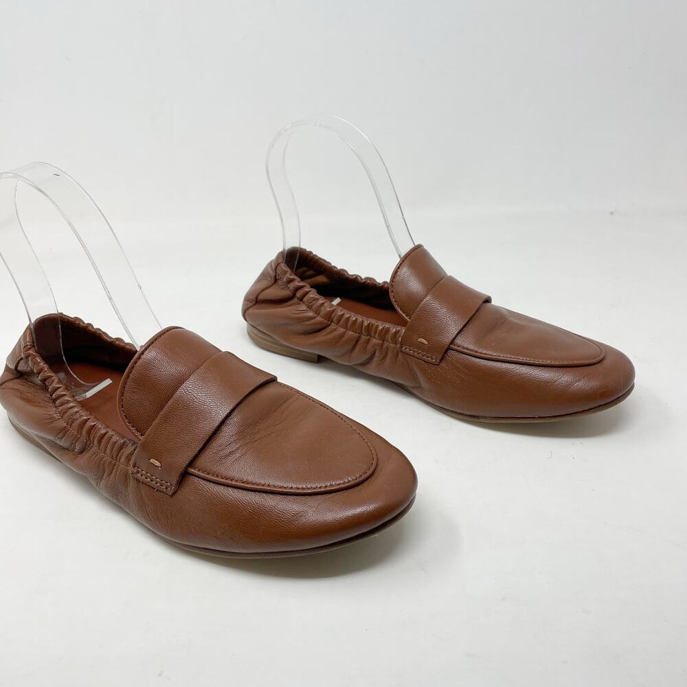 Quince Brown Leather Penny Loafers